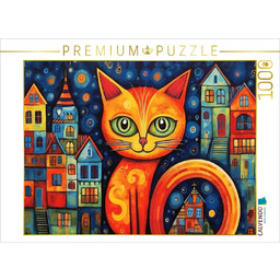CALVENDO Puzzle kot w stylu Friedensreich Hundertwasser II