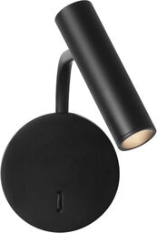 Lampa ścienna z włącznikiem na wysięgniku czarna ENNA