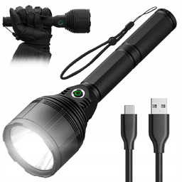 Latarka Led Taktyczna Akumulatorowa Wojskowa Usb-c Lampa 3000lm