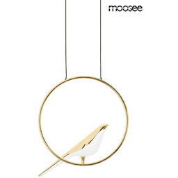 BIRD lampa wisząca motyw ptaki, biały / złoty,
