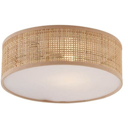 Orientalna lampa sufitowa z rattanu 30 cm -