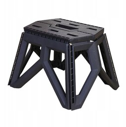 Przenośny Składany Stołek Stołeczek Czarny