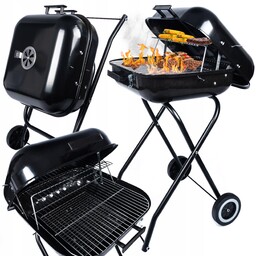 Grill Węglowy Na Brykiet Ogrodowy Przenośny Turystyczny Wózek