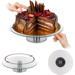 Patera obrotowa do tortów Tropea 28 cm szklana