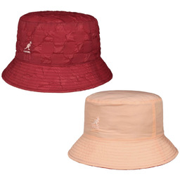 Kapelusz Dwustronny Pucker Check Bucket by Kangol, czerwony,
