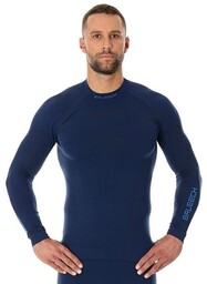 Brubeck LS13040 bluza thermo męska długi rękaw granat