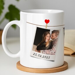 Kubek ze zdjęciem na walentynki rocznice dla pary