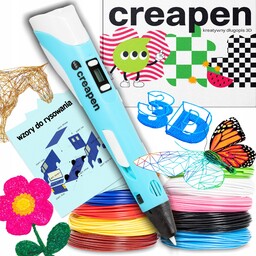 Zestaw x2 Długopis 3D Pen Magiczny 109m wkładów