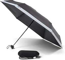 Pantone, Parasol kieszonkowy z modnym etui podróżnym, czarny