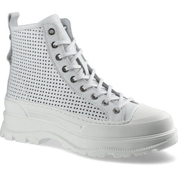 Białe Botki Carinii Damskie Stylowe Obuwie