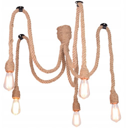 Sanico Polux lampa wisząca retro Loft Rope Pajączek