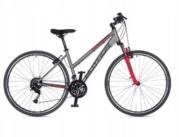 Rower Cross 700 Author Integra 19" srebrno czerwony