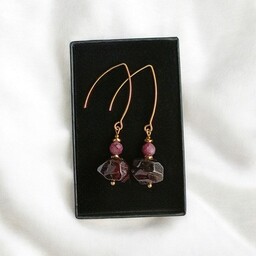 Pakamera Kolczyki RUBIN i GRANAT - bardzo efektowne