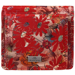 Czerwony portfel damski BajuBaj naturalna skóra, kieszeń