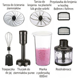 Adler Blender ręczny CR 4623 (1600W; kolor czarny)