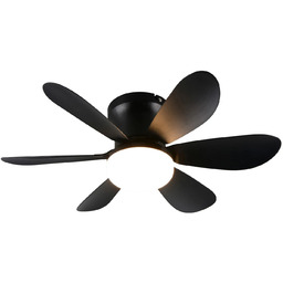 Lampo-wentylator na pilota czarny LED CCT+DIM 10W LUND