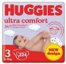 HUGGIES Ultra Comfort Jumbo Pack (3) Pieluchy 4-9kg,
