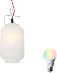 QAZQA Inteligentna wisząca lampa zewnętrzna biała 20 cm