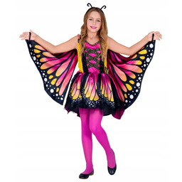 Kostium Strój Skrzydła Motyla Motylek Fioletowy 128 10866