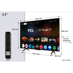 Telewizor TCL 43P7K QLED 43" 4K Ultra HD