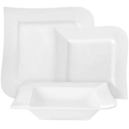 AMBITION Serwis obiadowy porcelanowy Fala 6 osób (18