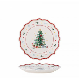 Bloomingville CHRISTMAS NAIVE Świąteczny Talerz Deserowy do Ciasta