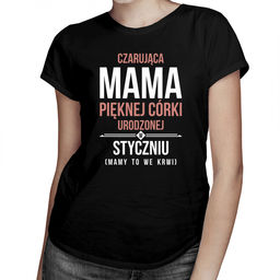 Czarująca mama pięknej córki urodzonej w styczniu -
