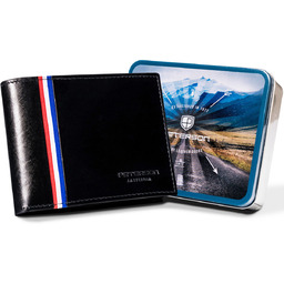 Czarny portfel męski ze skóry naturalnej - Peterson