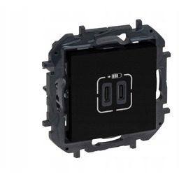 Niloe Step Czarny Gniazdo Usb podwójne, ładowarka 2xUSB