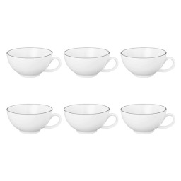 Seltmann Lido Black Line 200ml Zestaw filiżanek