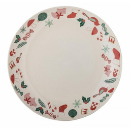 Bloomingville CHRISTMAS YULE Świąteczny Talerz Obiadowy 28 cm