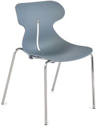 Krzesło Mariquita, minimalistyczne na metalowych nogach z plastikowym