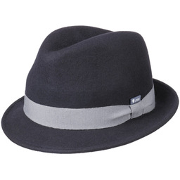 Kapelusz Dziecięcy Filc Wełniany Trilby by Lipodo, niebieski,
