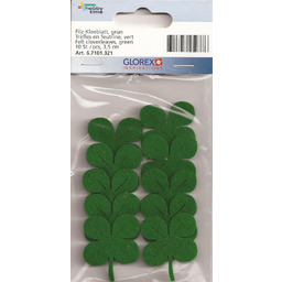 GLOREX Filc-koniczynka, liliowy, zielony, (10 sztuk) 3,5 cm