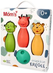 Mom''s Care, zabawka edukacyjna, Miękkie Kręgle, pastelowe, po