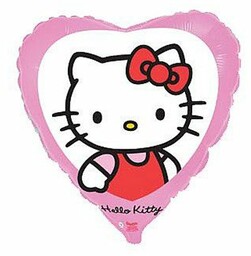 Balon foliowy serce Hello Kitty - 46 cm