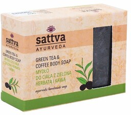 Zielona Herbata i Kawa Naturalne Mydło Glicerynowe Sattva,