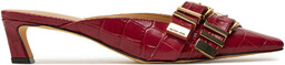 Klapki MICHAEL Michael Kors 40F4DTMP1E Czerwony