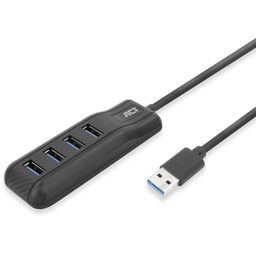 ACT Hub USB, 4 porty, wtyczka wielokrotna, długość