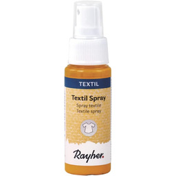 Rayher 35027162 Tekstylia w sprayu, złotożółta, butelka 50