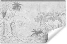 Muralo Fototapeta Tropikalny Abstrakcyjny Krajobraz 208x146cm