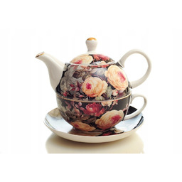 Filiżanka z czajniczkiem English Collection Kwiaty Róże porcelana