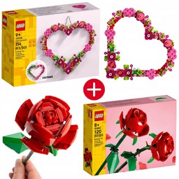LEGO Serce, 40638 i LEGO Róże, 40460
