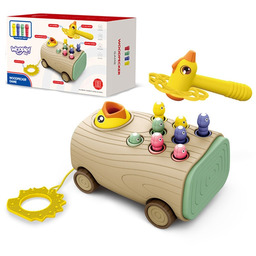 WOOPIE Gra Zręcznościowa Dzięcioł Wbijak Robaków 3w1 Wózek