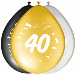 Balony z nadrukiem 40tka - 30 cm -