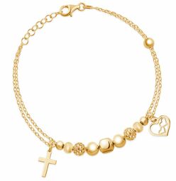 Srebrna Bransoletka Złocona 925 Hollywood Kuleczki Grawer