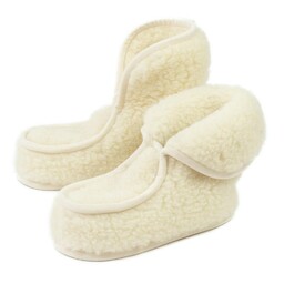 Kampol Bambosze wełniane merynos Granny naturalne rozm. 41-42