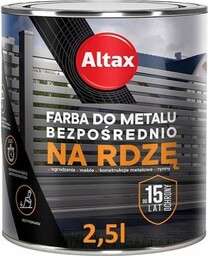 Altax Farba do Metalu Na Rdze 2,5L Czarny