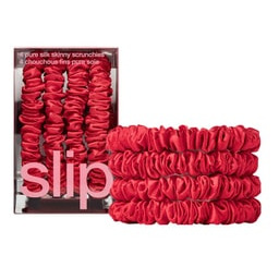 Slip Pure Silk Skinny Scrunchies Red Gumka