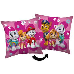 Psi Patrol Kwadratowa poduszka, różowa poduszka ozdobna 40x40